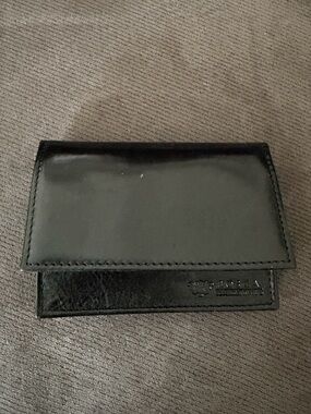 Vintage Bosca Black Leather Bi-Fold Key & Card Holder Wallet